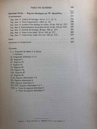 Papyrus grecs et démotiques recueillis en Egypte et publiés par Théodore Reinach[newline]M2461-20.jpg