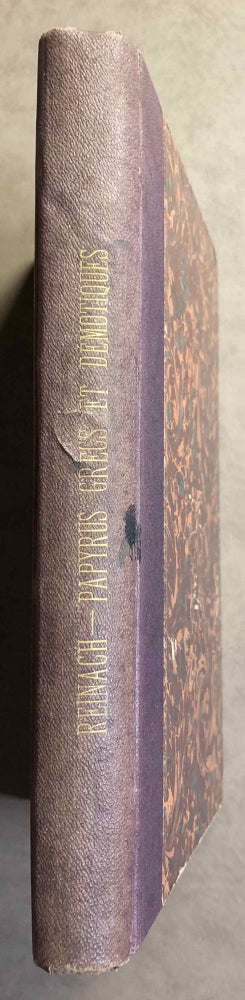 Item #M2461 Papyrus grecs et démotiques recueillis en Egypte et publiés par Théodore Reinach. SPIEGELBERG Wilhelm - RICCI S. de - REINACH Theodore.[newline]M2461.jpg
