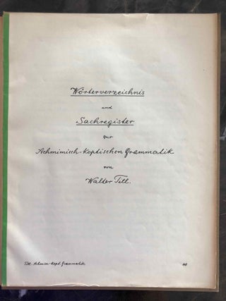 Achmimisch-Koptische Grammatik. Mit Chrestomathie und Wörterbuch.[newline]M2463-25.jpg