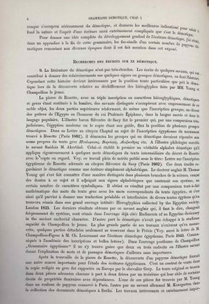 Grammaire démotique. Contenant les principes généraux de la langue et de l'écriture populaires des Anciens Egyptiens. Avec un tableau général des signes démotiques et dix planches y annexées.