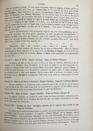 Grammaire démotique. Contenant les principes généraux de la langue et de l'écriture populaires des Anciens Egyptiens. Avec un tableau général des signes démotiques et dix planches y annexées.