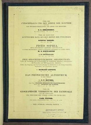 Grammaire démotique. Contenant les principes généraux de la langue et de l'écriture populaires des Anciens Egyptiens. Avec un tableau général des signes démotiques et dix planches y annexées.