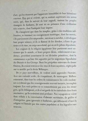 Les rapports des Grecs avec l'Egypte