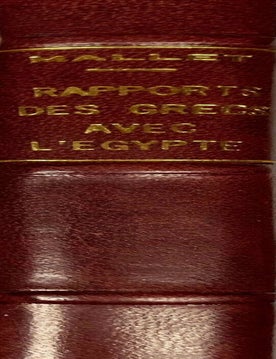 Item #M2507c Les rapports des Grecs avec l'Egypte. MALLET Dominique.[newline]M2507c-00.jpeg