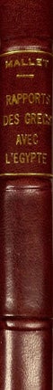 Item #M2507c Les rapports des Grecs avec l'Egypte. MALLET Dominique