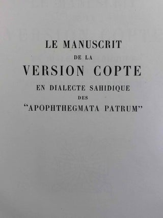 Le manuscrit de la version copte en dialecte sahidique des “Apophthegmata Patrum.”[newline]M2518a-01.jpg