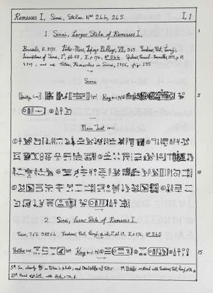 Ramesside inscriptions. Historical and biographical. Vol. I, fasc. 1-8 [Ramesses I, Sethos I, and contemporaries] (complete in itself)[newline]M2534c-02.jpeg