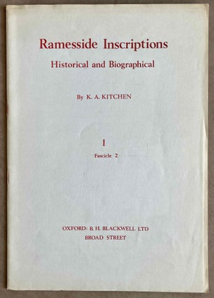 Ramesside inscriptions. Historical and biographical. Vol. I, fasc. 1-8 [Ramesses I, Sethos I, and contemporaries] (complete in itself)[newline]M2534c-04.jpeg