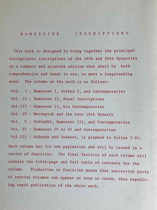Ramesside inscriptions. Historical and biographical. Vol. I, fasc. 1-8 [Ramesses I, Sethos I, and contemporaries] (complete in itself)[newline]M2534c-07.jpeg