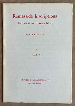 Ramesside inscriptions. Historical and biographical. Vol. I, fasc. 1-8 [Ramesses I, Sethos I, and contemporaries] (complete in itself)[newline]M2534c-08.jpeg