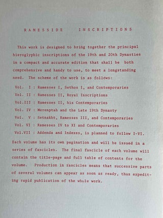 Ramesside inscriptions. Historical and biographical. Vol. I, fasc. 1-8 [Ramesses I, Sethos I, and contemporaries] (complete in itself)[newline]M2534c-11.jpeg