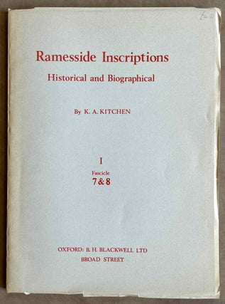 Ramesside inscriptions. Historical and biographical. Vol. I, fasc. 1-8 [Ramesses I, Sethos I, and contemporaries] (complete in itself)[newline]M2534c-24.jpeg
