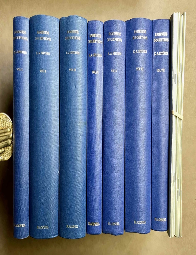 Item #M2534g Ramesside inscriptions. Historical and biographical. Vol. I to VIII (complete set). KITCHEN Kenneth Anderson.[newline]M2534g-00.jpeg