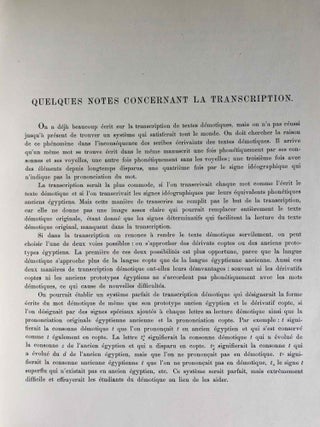 Papyrus Insinger. Tome I: Texte, transcription, traduction et commentaire. Tome II: Vocabulaire, étude historique et grammaticale (complete set). Les enseignements moraux d’un scribe égyptien du premier siècle après J.-C. Texte démotique avec transcription, traduction française, commentaire, vocabulaire et introduction grammaticale et littéraire.