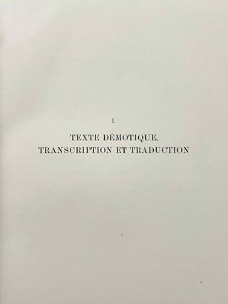 Papyrus Insinger. Tome I: Texte, transcription, traduction et commentaire. Tome II: Vocabulaire, étude historique et grammaticale (complete set). Les enseignements moraux d’un scribe égyptien du premier siècle après J.-C. Texte démotique avec transcription, traduction française, commentaire, vocabulaire et introduction grammaticale et littéraire.