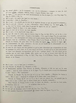 Papyrus Insinger. Tome I: Texte, transcription, traduction et commentaire. Tome II: Vocabulaire, étude historique et grammaticale (complete set). Les enseignements moraux d’un scribe égyptien du premier siècle après J.-C. Texte démotique avec transcription, traduction française, commentaire, vocabulaire et introduction grammaticale et littéraire.