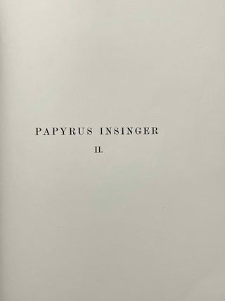 Papyrus Insinger. Tome I: Texte, transcription, traduction et commentaire. Tome II: Vocabulaire, étude historique et grammaticale (complete set). Les enseignements moraux d’un scribe égyptien du premier siècle après J.-C. Texte démotique avec transcription, traduction française, commentaire, vocabulaire et introduction grammaticale et littéraire.