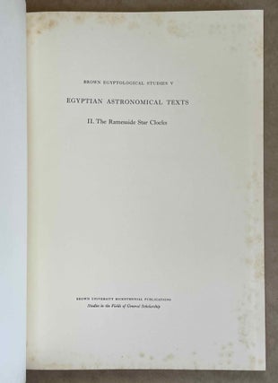 Egyptian Astronomical Texts. Vol. II: The Ramesside Star Clocks[newline]M2552f-01.jpeg