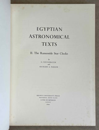 Egyptian Astronomical Texts. Vol. II: The Ramesside Star Clocks[newline]M2552f-02.jpeg