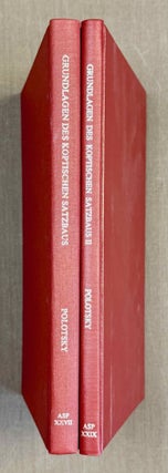 Item #M2554f Grundlagen des koptischen Satzbaus 1. & 2. Hälfte (complete set). POLOTSKY Hans...