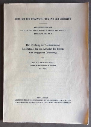 Item #M2555a Die Deutung der Geheimnisse des Rituals für die Abwehr des Bösen. SCHOTT Siegfried