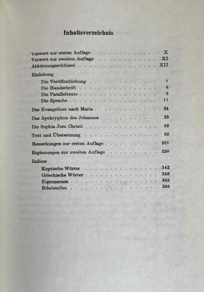 Die gnostischen Schriften des koptischen Papyrus Berolinensis 8502. Herausgegeben, übersetzt und bearbeitet.