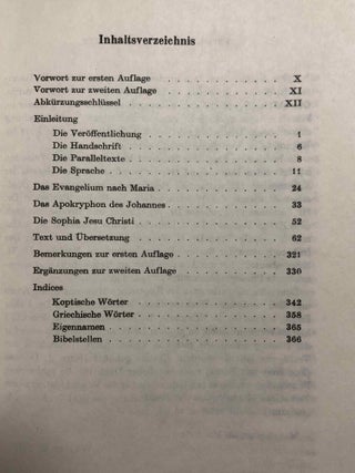 Die gnostischen Schriften des koptischen Papyrus Berolinensis 8502. Herausgegeben, übersetzt und bearbeitet.