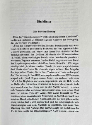 Die gnostischen Schriften des koptischen Papyrus Berolinensis 8502. Herausgegeben, übersetzt und bearbeitet.