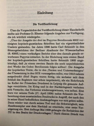 Die gnostischen Schriften des koptischen Papyrus Berolinensis 8502. Herausgegeben, übersetzt und bearbeitet.