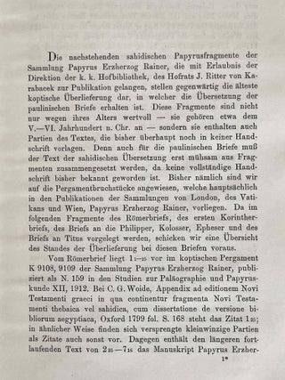 Sahidische Papyrusfragmente der paulinischen Briefe