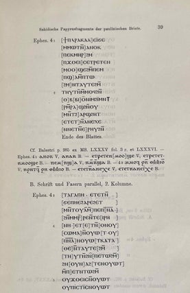Sahidische Papyrusfragmente der paulinischen Briefe