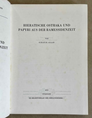 Hieratische Ostraka und Papyri aus der Ramessidenzeit. Band I: Text.[newline]M2570g-01.jpeg