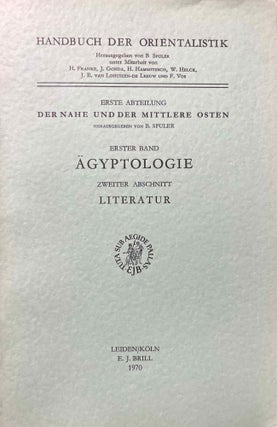 Item #M2585a Ägyptologie. Literatur. BRUNNER Hellmut