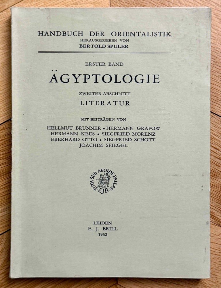 Item #M2585b &Auml;gyptologie. Literatur. BRUNNER Hellmut.