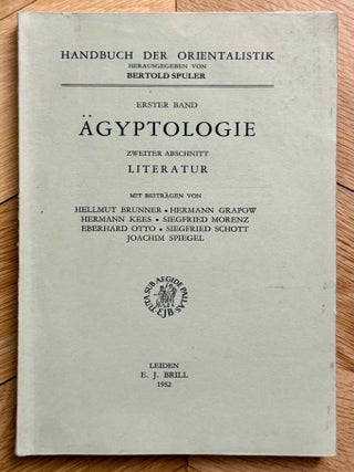 Item #M2585b &Auml;gyptologie. Literatur. BRUNNER Hellmut