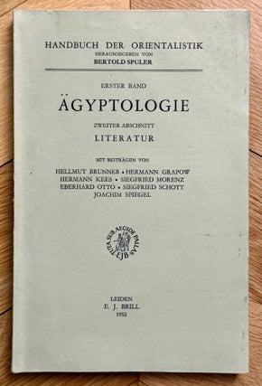 Item #M2585b Ägyptologie. Literatur. BRUNNER Hellmut