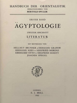 &Auml;gyptologie. Literatur