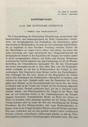 Ägyptologie. Literatur