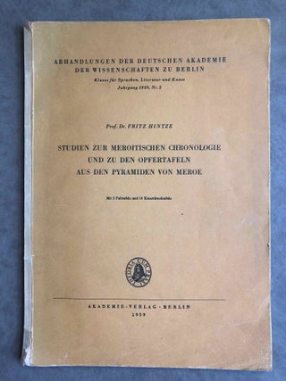 Item #M2591b Studien zur meroitischen Chronologie und zu den Opfertafeln aus den Pyramiden von...
