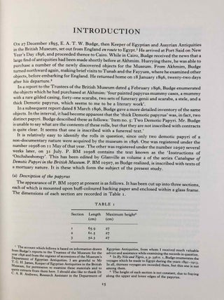Catalogue of Demotic Papyri in the British Museum. Vol. III: The Mortuary Texts of Papyrus BM 10507