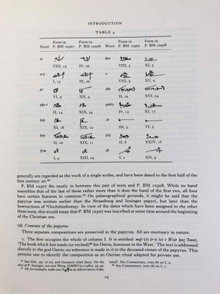 Catalogue of Demotic Papyri in the British Museum. Vol. III: The Mortuary Texts of Papyrus BM 10507