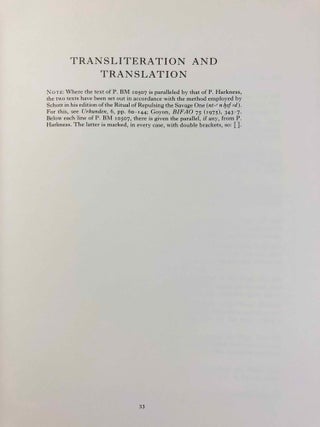 Catalogue of Demotic Papyri in the British Museum. Vol. III: The Mortuary Texts of Papyrus BM 10507