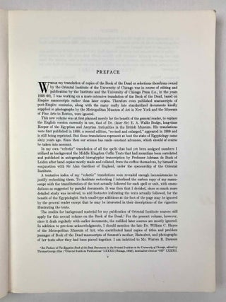 The Book of the Dead or Going Forth by Day. Ideas of the Ancient Egyptians Concerning the Hereafter As Expressed in Their Own Terms.