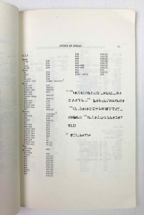Index of the Spells on Egyptian Middle Kingdom Coffins and Related Documents