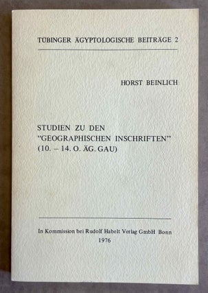 Item #M2622b Studien zu den “Geographischen Inschriften” (10.-14.o.äg.Gau). BEINLICH Horst[newline]M2622b-00.jpeg