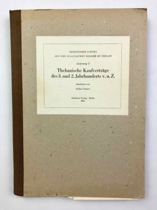Item #M2624b Demotische Papyri aus den Staatlichen Museen zu Berlin. Lieferung II: Thebanische...[newline]M2624b-00.jpeg
