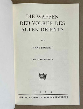 Die Waffen der Völker des Alten Orients