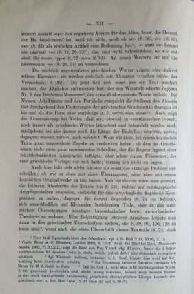 Der Papyruscodex saec. VI-VII der Phillippsbibliothek in Cheltenham. Koptische theologische Schriften. Herausgegeben und übersetzt. Mit einem Beitrag von A. Ehrhard.