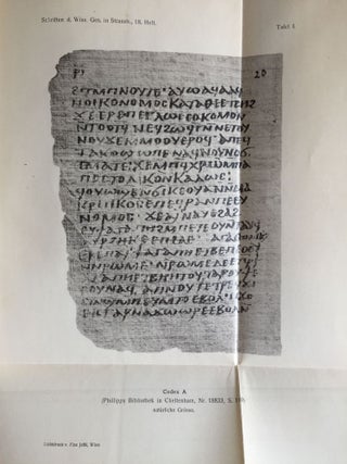 Item #M2630a Der Papyruscodex saec. VI-VII der Phillippsbibliothek in Cheltenham. Koptische...