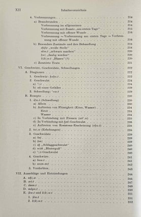 Übersetzung der medizinischen Texte. Band I. Band II: Erläuterungen (complete set)